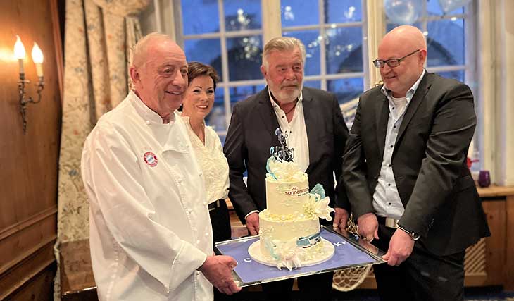 Alfons Schuhbeck, Iris und Harry Wijnfoord, Andreas Lambeck, Gesch&auml;ftsf&uuml;hrer von &bdquo;sonnenklar.TV&ldquo; (&copy;Foto. Martin Schmitz)